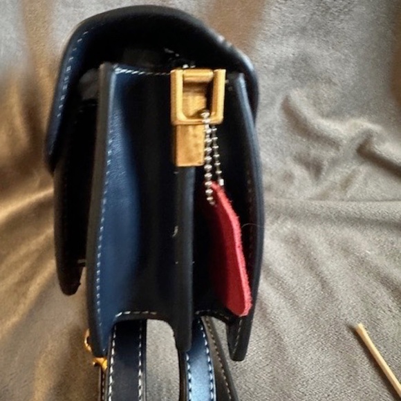 Maroon and Navy Cross body genuine leather - Picture 6 of 8